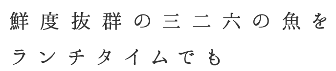 鮮度抜群の三二六の魚を