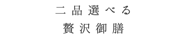 二品選べる贅沢御膳